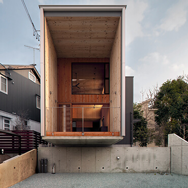 Boxed Concrete House In Winter Forest